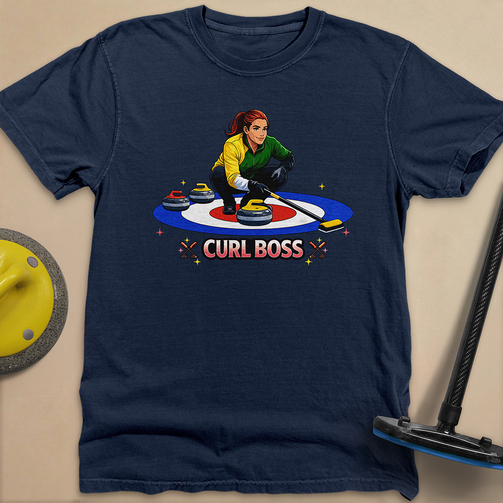 Curl Boss (C) Unisex Garment-Dyed Heavyweight T-Shirt