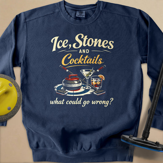 Ice, Stones and Cocktails Unisex Garment-Dyed Sweatshirt