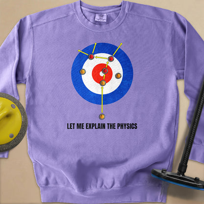 Physics in Curling Unisex Garment-Dyed Sweatshirt