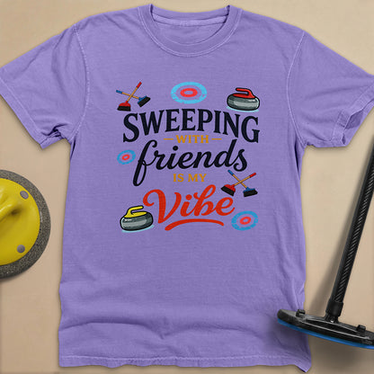 Sweeping With My Friends Unisex Garment-Dyed Heavyweight T-Shirt