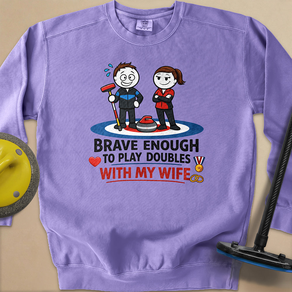 Brave Enough Unisex Garment-Dyed Sweatshirt