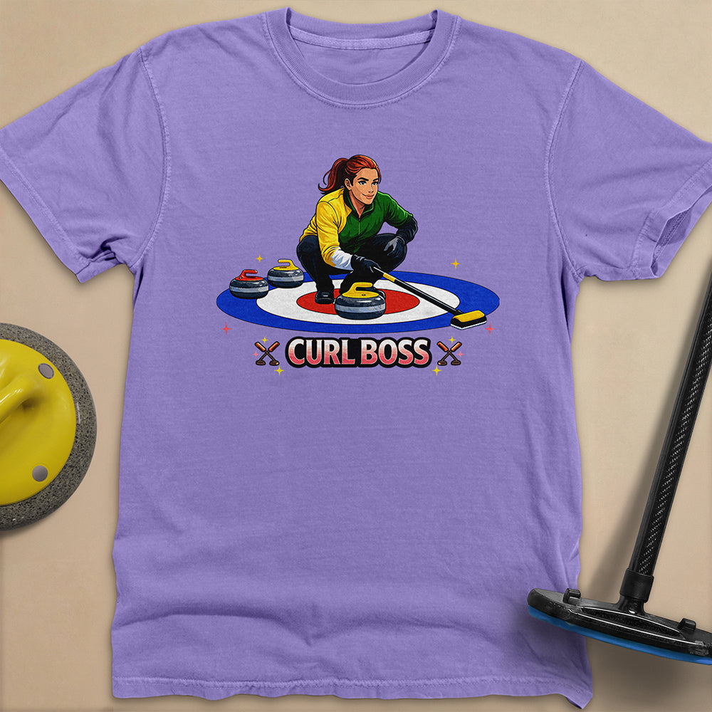 Curl Boss (C) Unisex Garment-Dyed Heavyweight T-Shirt