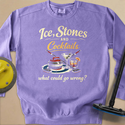 Ice, Stones and Cocktails Unisex Garment-Dyed Sweatshirt