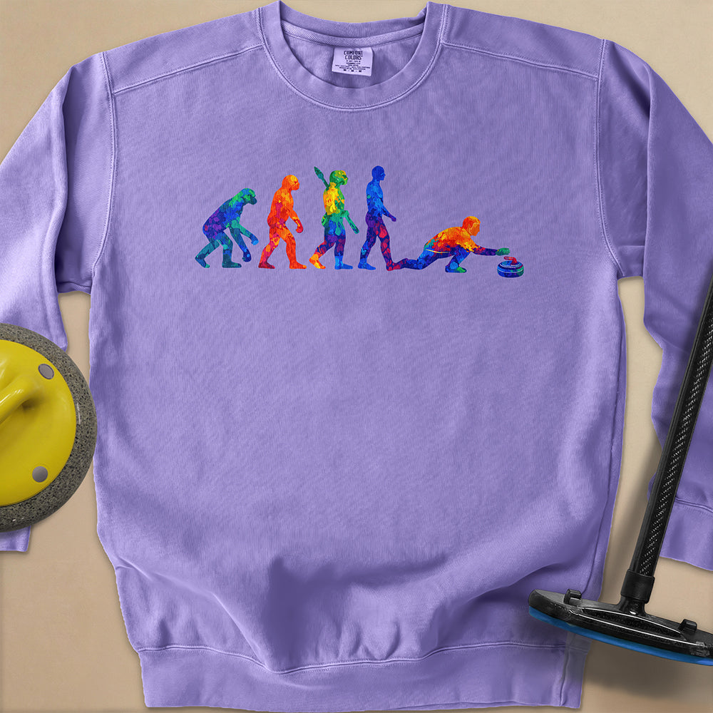 Evolution of Curling Unisex Garment-Dyed Sweatshirt