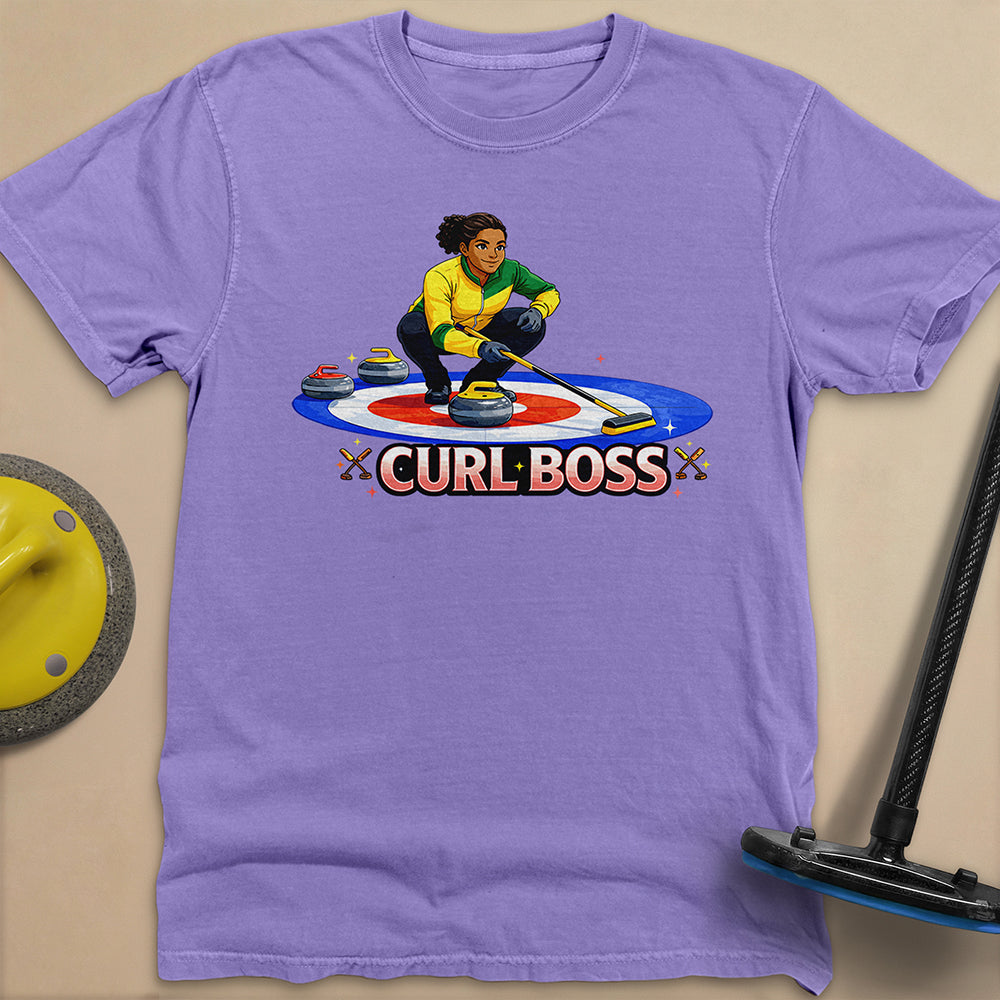 Curl Boss (B) Unisex Garment-Dyed Heavyweight T-Shirt