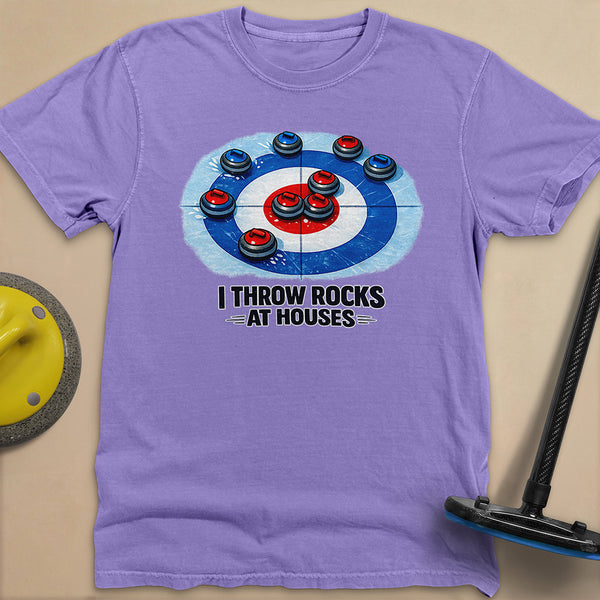 I Throw Rocks at Houses Unisex Garment-Dyed Heavyweight T-Shirt