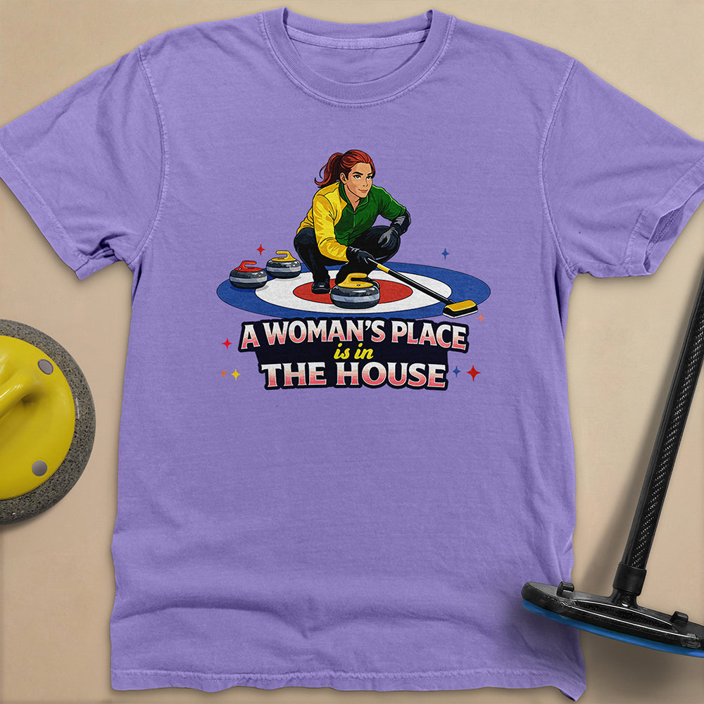 A Woman's Place is in the House Unisex Garment-Dyed Heavyweight T-Shirt