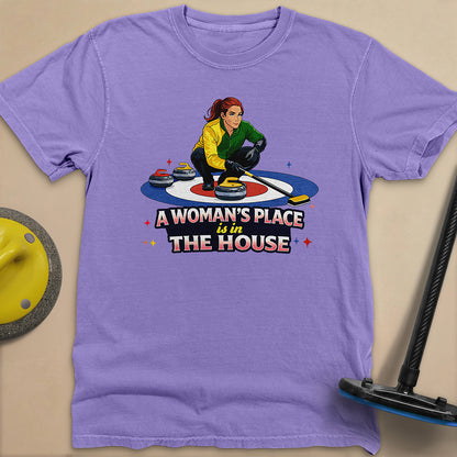 A Woman's Place is in the House Unisex Garment-Dyed Heavyweight T-Shirt