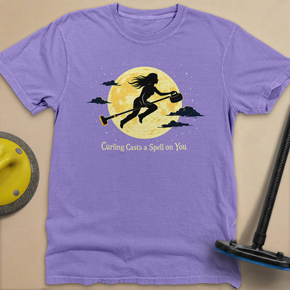 Curling Casts a Spell Unisex Garment-Dyed Heavyweight T-Shirt