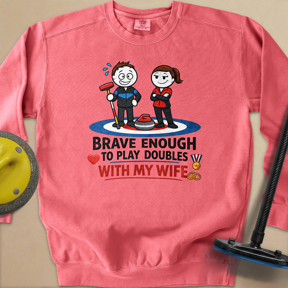 Brave Enough Unisex Garment-Dyed Sweatshirt