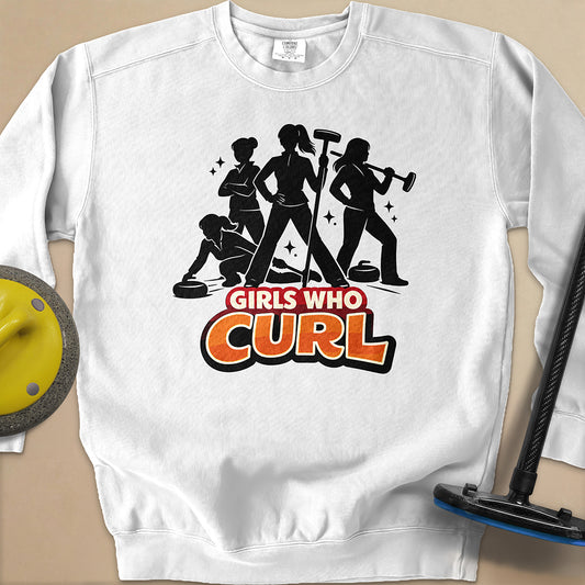 Girls Who Curl Unisex Garment-Dyed Sweatshirt