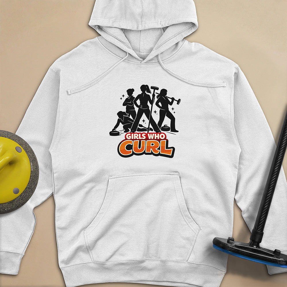 Girls Who Curl Unisex Midweight Hoodie