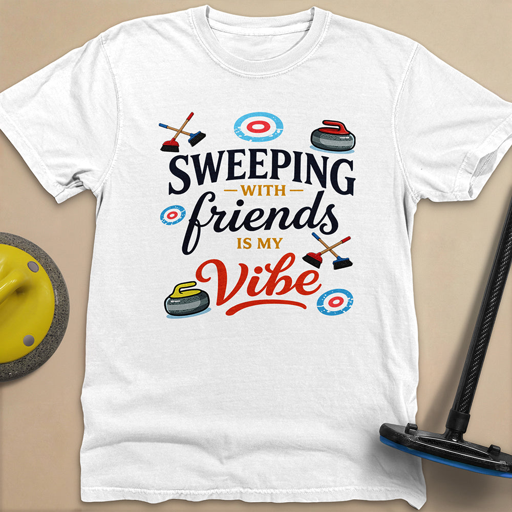 Sweeping With My Friends Unisex Garment-Dyed Heavyweight T-Shirt