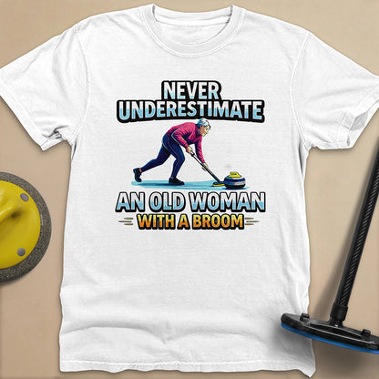 Don't Underestimate and Old Woman - Unisex Garment-Dyed Heavyweight T-Shirt