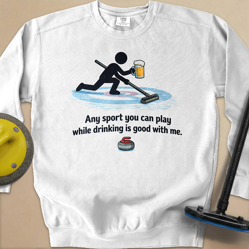 Drink and Play Unisex Garment-Dyed Sweatshirt