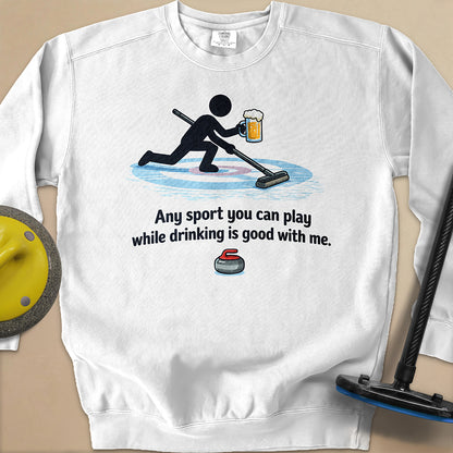 Drink and Play Unisex Garment-Dyed Sweatshirt