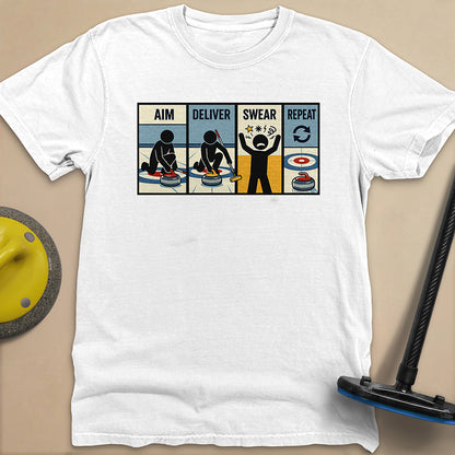 Aim Deliver Swear Repeat Unisex garment-dyed heavyweight t-shirt