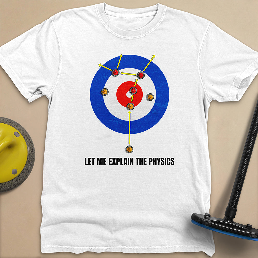 Physics in Curling Unisex Garment-Dyed Heavyweight T-Shirt
