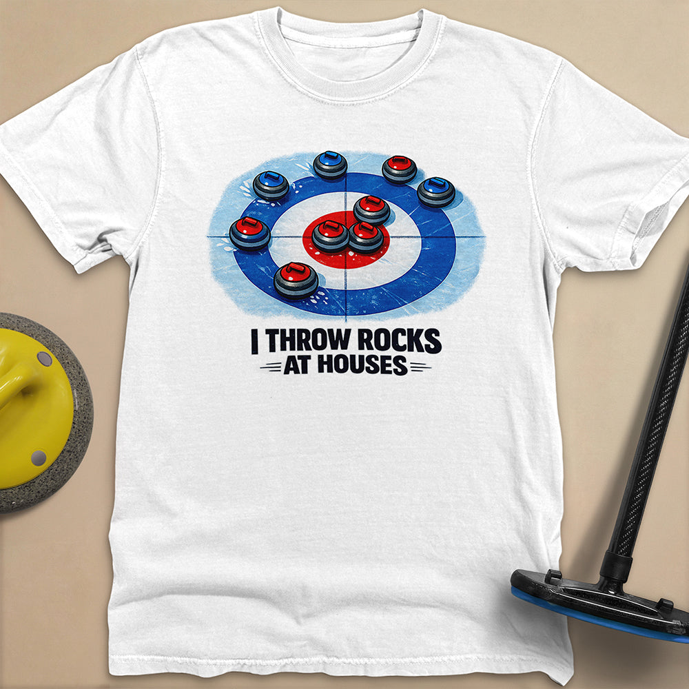 I Throw Rocks at Houses Unisex Garment-Dyed Heavyweight T-Shirt