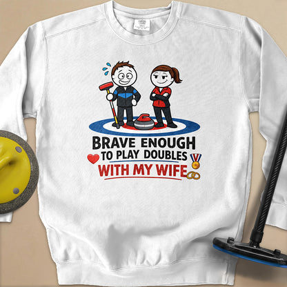 Brave Enough Unisex Garment-Dyed Sweatshirt