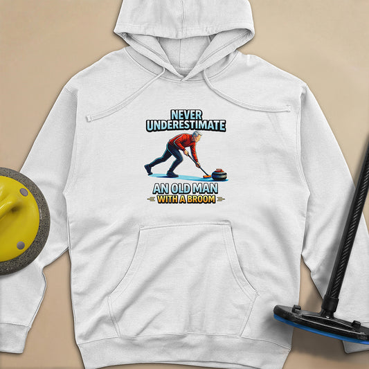 Dont't Underestimate and Old Man Unisex Midweight Hoodie