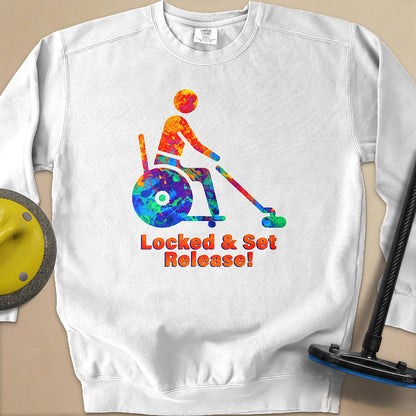 Wheelchair Curling Unisex Garment-Dyed Sweatshirt