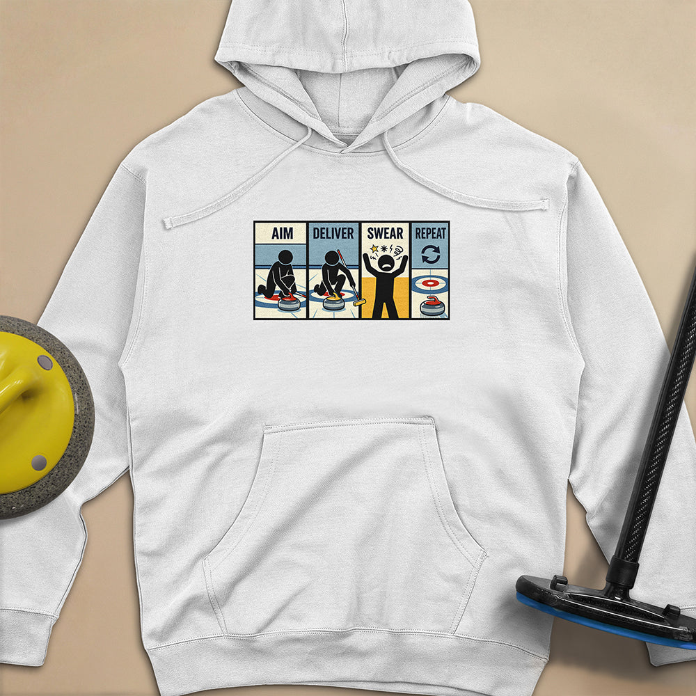 Aim Deliver Swear Repeat Unisex Midweight Hoodie