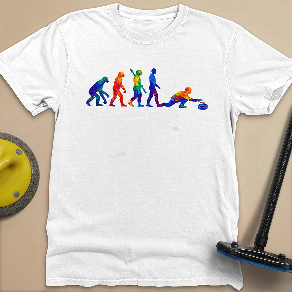 Evolution of Curling Unisex Garment-Dyed Heavyweight T-Shirt