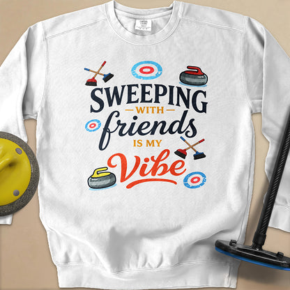 Sweeping With My Friends Unisex Garment-Dyed Sweatshirt