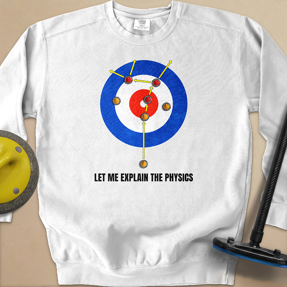 Physics in Curling Unisex Garment-Dyed Sweatshirt