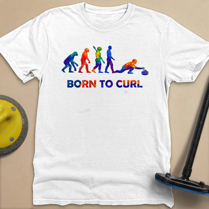 Evolution of Curling 2 Unisex Garment-Dyed Heavyweight T-Shirt