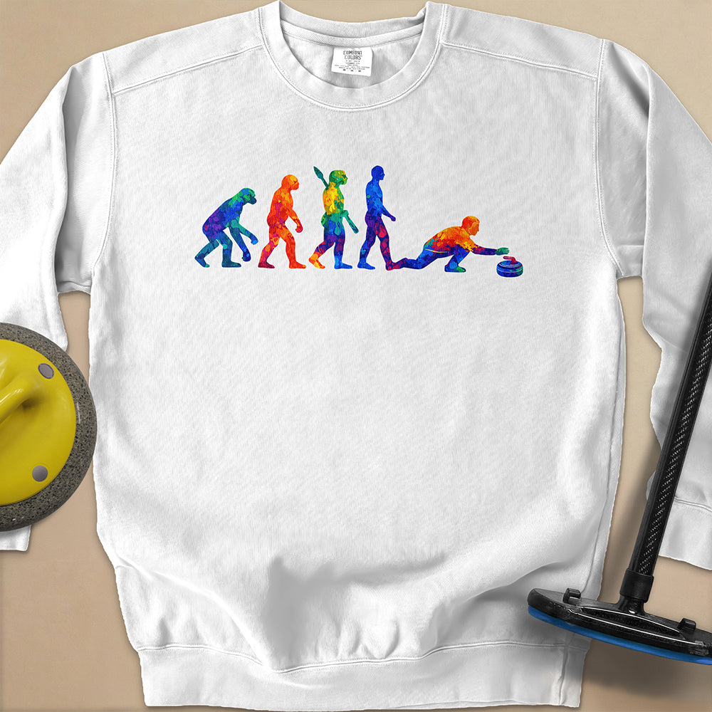 Evolution of Curling Unisex Garment-Dyed Sweatshirt