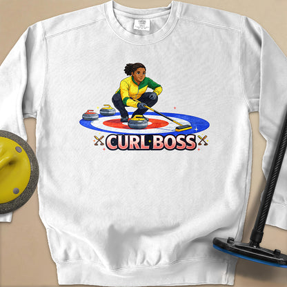 Curl Boss (B) Unisex Garment-Dyed Sweatshirt